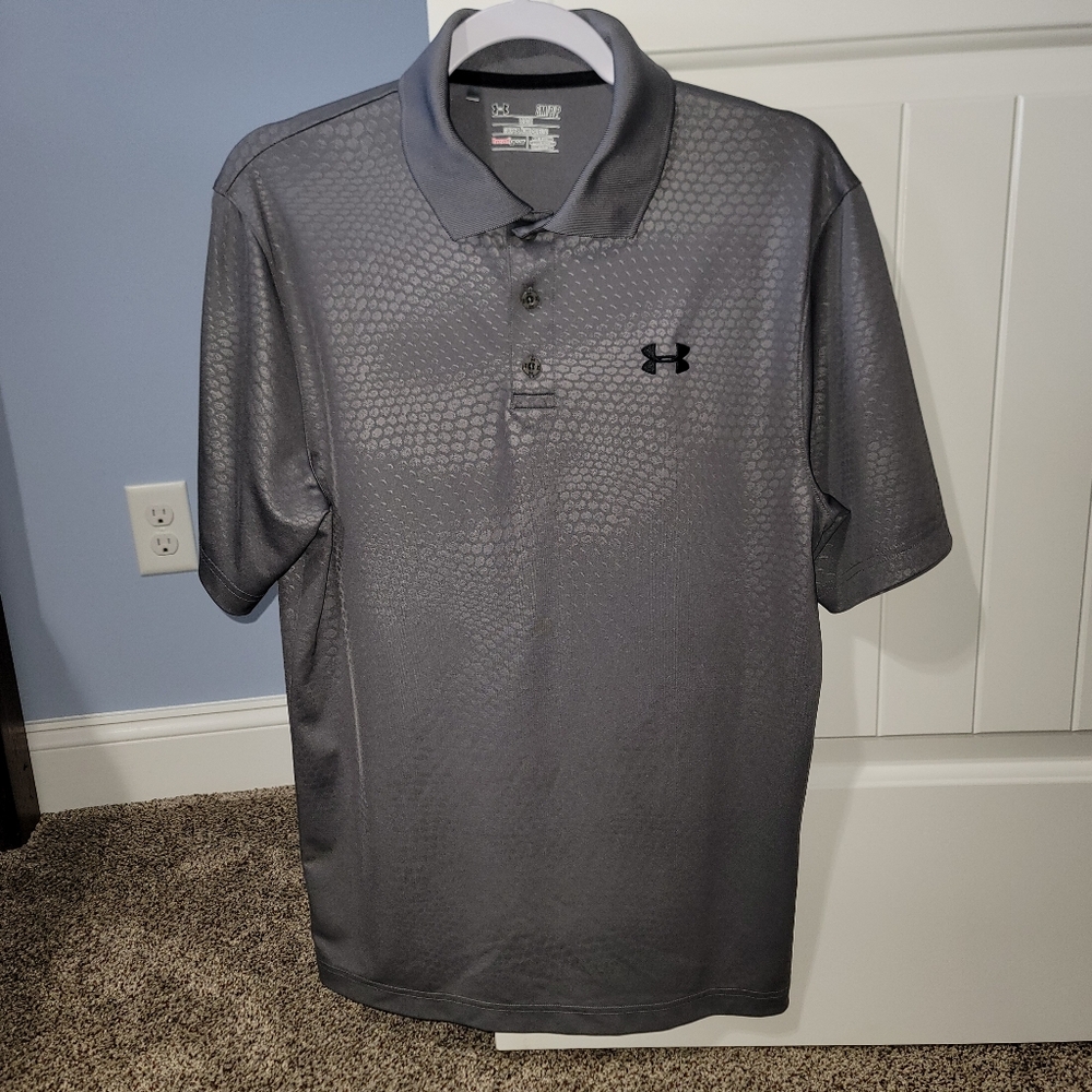 Mens Small Under Armour collared shirt gray